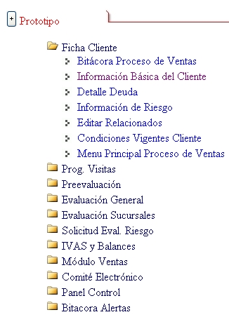 Mapa de Navegacin con documentacin en lnea